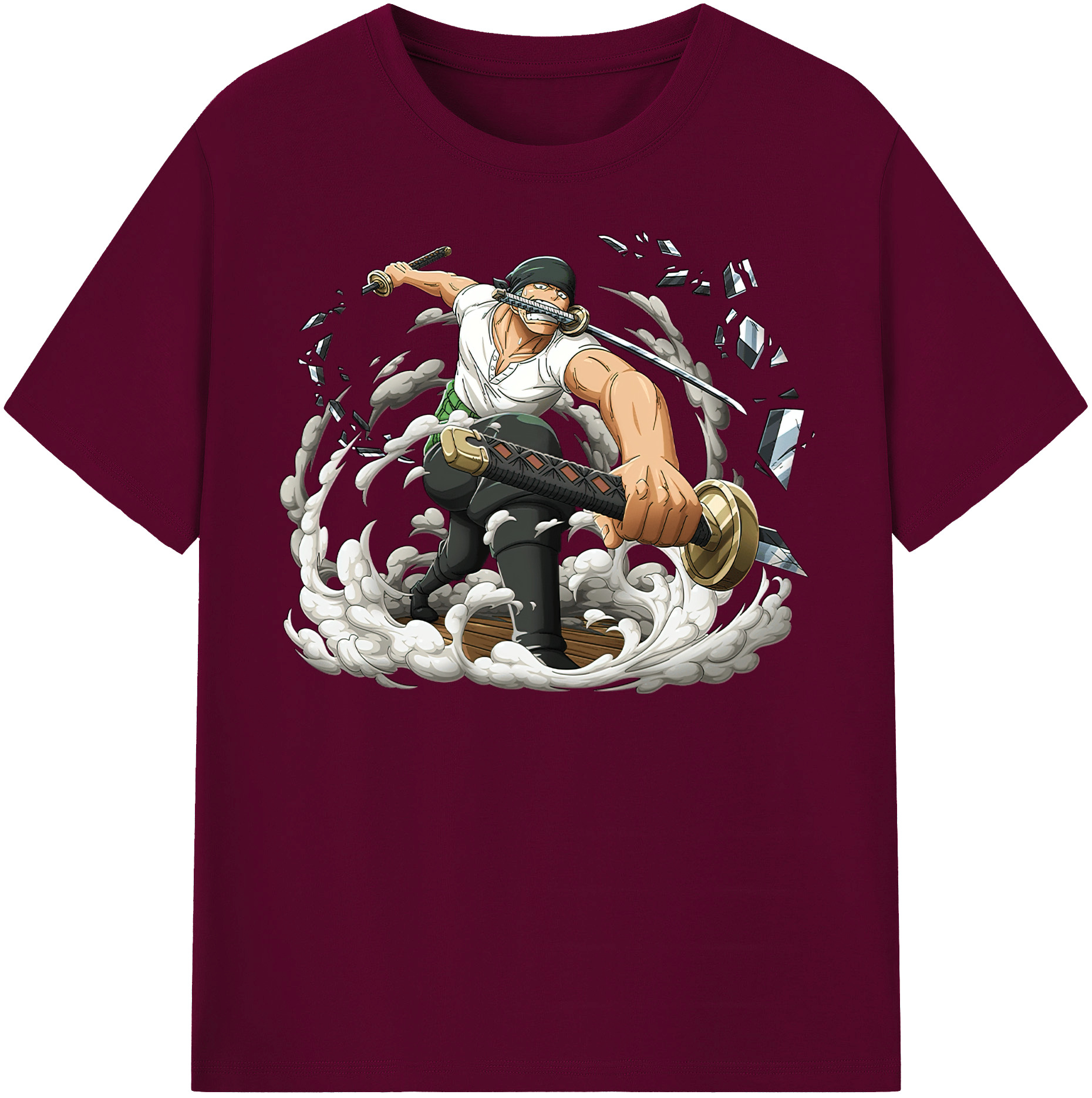 ワンピース ロロノア・ゾロ ONE PIECE Roronoa Zoro レディースカジュアルプリントTシャツ（綿100％）